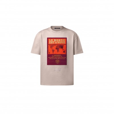 LOUIS VUITTON EMBELLISHED GRAPHIC COTTON T-SHIRT 1AHCKW